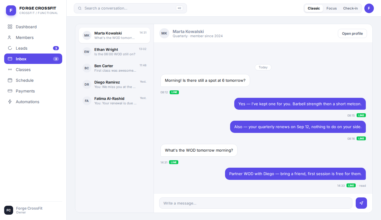 Messages inbox